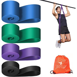 Набір еластичних стрічок для підтягувань Klimmzug-Hilfsband-Set: для силових тренувань та формування тіла. Опір 6.8–54 кг (15–120 lbs)