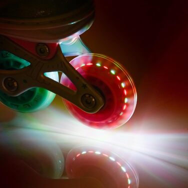 Дитячі ролики Meteor Vertellbare 4-в-1 – ролер, інлайн, ролерблейди для дітей, ABEC-7, PU-колеса, алюмінієвий фрейм, розміри X25-28, 30-33, M34-37 (S, Рожевий Русалка)