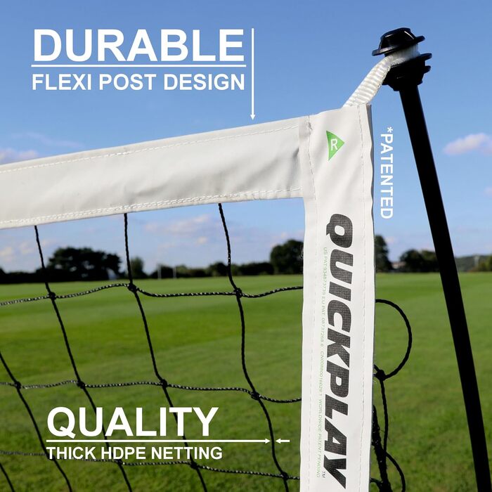 Футбольні ворота QUICKPLAY Kickster Pro 8x5' з базовою вагою для елітного тренування на газоні, твердих покриттях або траві [одне ворота]
