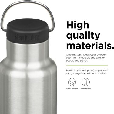 Термобутилка Klean Kanteen Classic з петлевою кришкою, неіржавна сталь, універсальний розмір