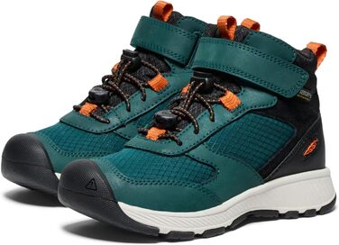 KEEN Skua Mid - водонепроникні трекінгові черевики для дітей та унісекс, 35 EU, Ponderosa Pine/Gold Flame