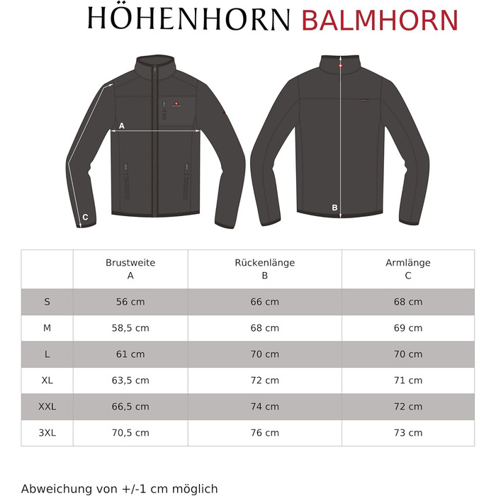 Чоловіча куртка Höhenhorn Balmhorn: перехідна, степкова з капюшоном, колір - Midnight Black, розмір XL