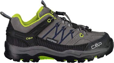 Дитячі черевики CMP Rigel Low Wp для трекінгу, чорний, сірий, темно-синій, 35ud, 37 EU