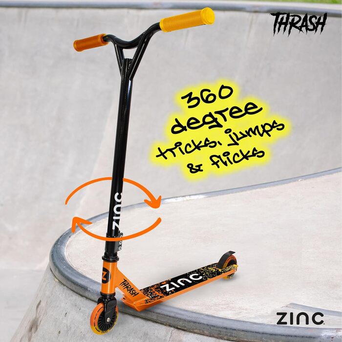 Дитячий трюковий ролер Thrash – легкий, з професійним кермом, підшипниками ABEC та колесами 100 мм