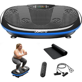 Платформа для вібраційного тренування JOROTO 4D - професійне тренування всього тіла | LED-підсвічування | до 180 кг, тиха та неслизька | для дому