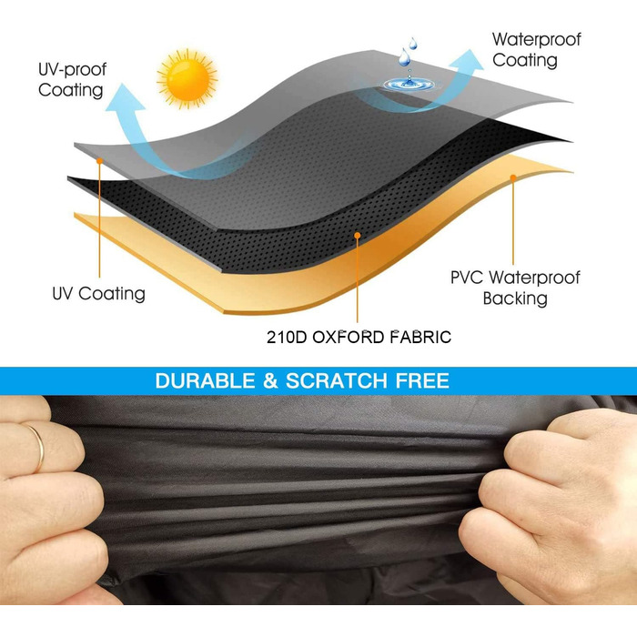 Водонепроникний чохол для велосипеда на відкритому повітрі. Оксфордська тканина, 210D нейлон з PU-покриттям, захист від вітру.