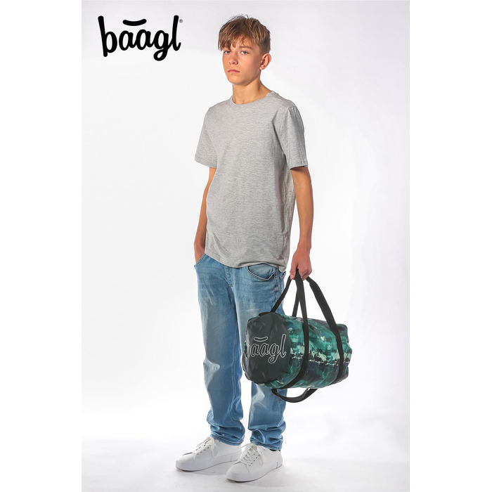 Спортивна сумка Baagl для дітей, хлопчиків та підлітків – компактна, складана, 22 л (Forrest)