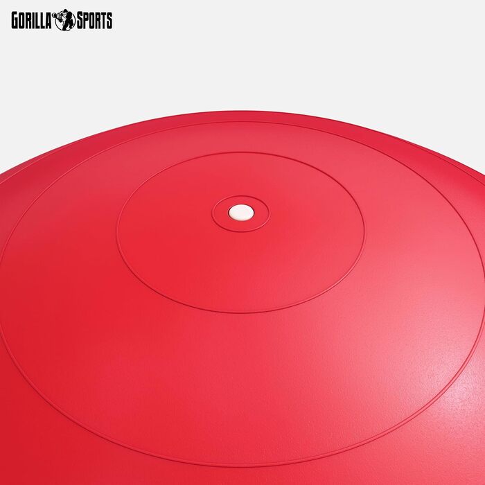Фітбол GORILLA SPORTS 75 см червоний, анти-вибуховий, до 500 кг, з насосом, для йоги, фітнесу, офісу