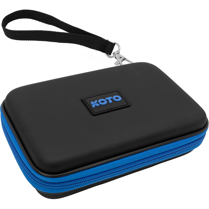 Дартс-кейс KOTO Dartwallet Eva Medium чорний, чохол для дротиків з блискавкою, логотип, футляр для дартсу