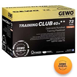 М'ячі для настільного тенісу GEWO Training Club 2 зірки 40+ помаранчеві (72 шт.) ABS пластик