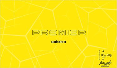 Набір дротиків Unicorn із сталевим наконечником, 90% вольфрам, James Wade, Premier Natural 22 г