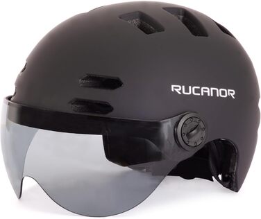 Велошолом Rucanor Sprint, регульований, легкий, чорний, сертифікат EN 1078/NTA 8776, розмір M/L, для велосипеда, спідпеделек, самоката