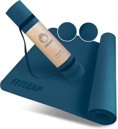 Йога-мат Fitleap Pro з екологічного TPE, нековзкий, гіпоалергенний, без шкідливих речовин, для фітнесу, пілатесу та гімнастики