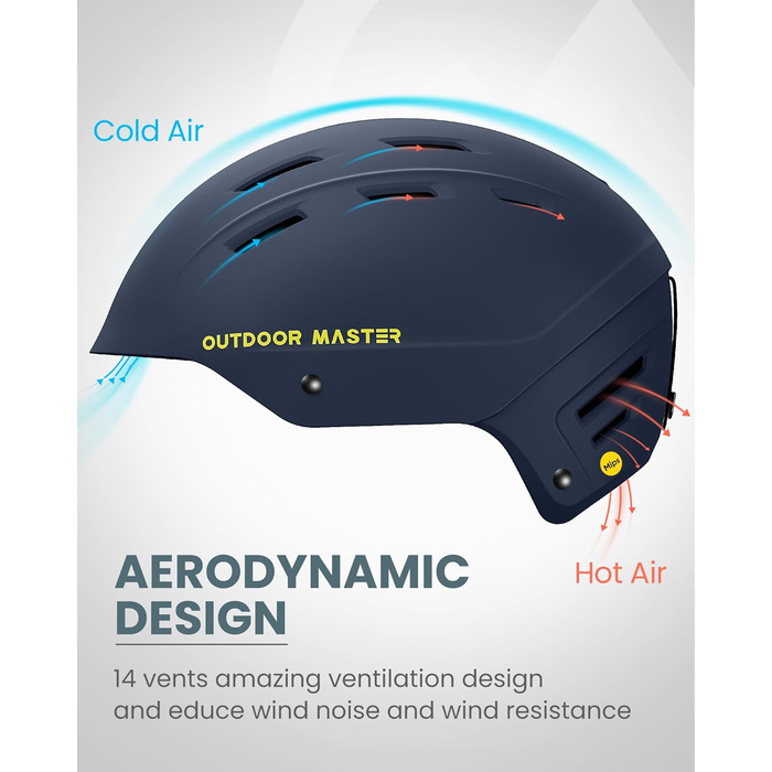 Шолом Outdooraster IPS Kelvin II для сноуборду та лиж (темно-синій, S)