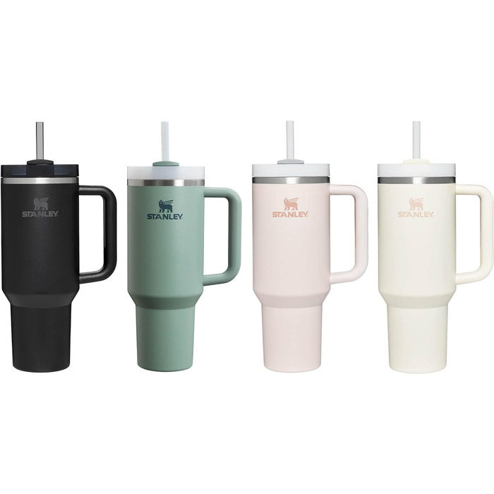 Термочашка Stanley Quencher H2.0 Flowstate з трубочкою 1,2 л, термокружка з нержавіючої сталі, зберігає напої холодними до 48 годин, без BPA, підходить для посудомийки