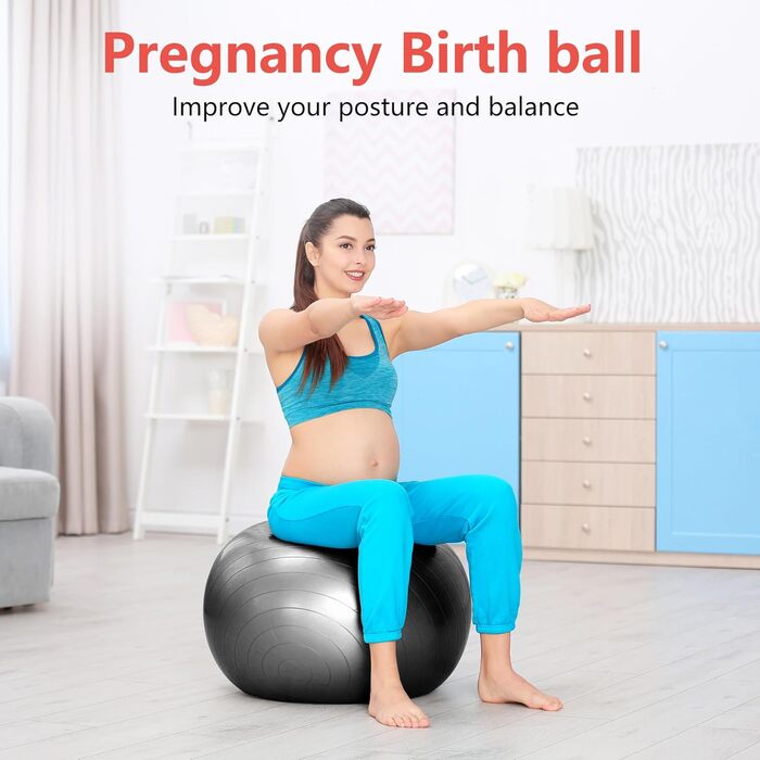 Фітбол Primasole Balance Ball 75 см, чорний - для фітнесу та йоги
