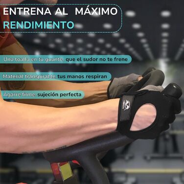 Фитнес рукавички для кросфіту, чоловічі та жіночі, дихаючі, з неслизьким покриттям та підкладкою (Чорний, L)