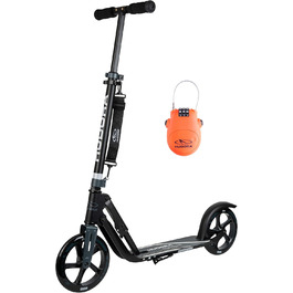 Самокат HUDORA BigWheel 205 для міста, складаний, з замком, регульований, для дітей і дорослих, до 100 кг, від 6 років
