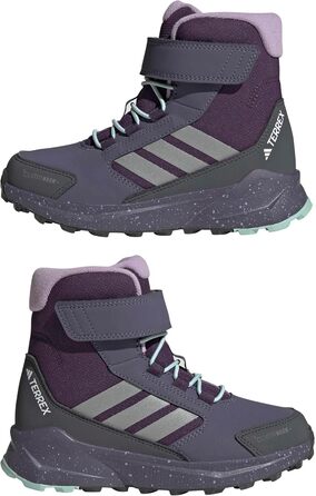 Дитячі трекінгові черевики Adidas Terrex Trailmaker 2 Climawarm+ для дітей, 33 EU, Aurora Plum/Matte Silver/Semi Flash Aqua