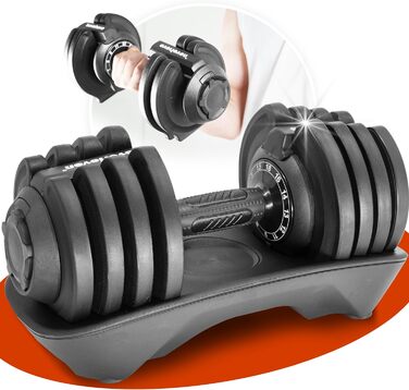 Регульовані гантелі | Набір 1.5-18 кг | 15 положень | Для домашнього тренажерного залу | FIX LOCK