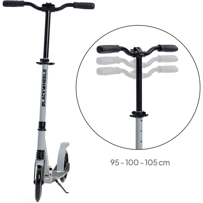 Самокат міський BLACKWHEELS Zoom City-Scooter 200мм, алюмінієвий, складний, з амортизатором, регульований кермо, бежевий