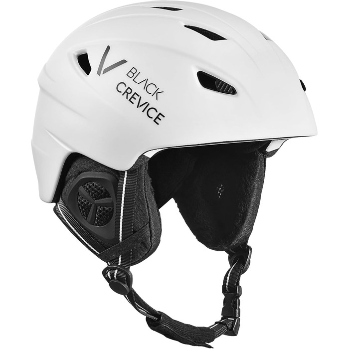 Шолом гірськолижний BLACK CREVICE Streif I - білий карбон матовий/чорний (S 55-56 см)
