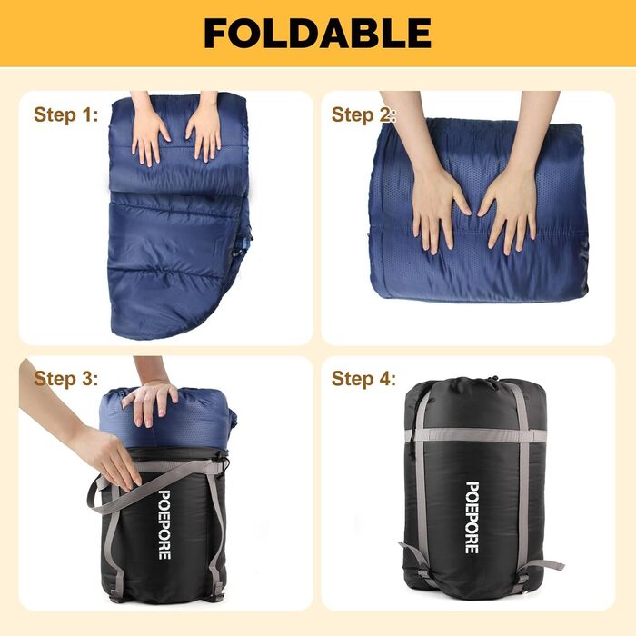 Сплячий мішок XXL для дорослих, 3-4 сезони, фланель, для кемпінгу та зимового відпочинку, 230x90 см, з сумкою, вологостійкий та теплий, блакитний