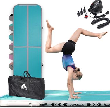 Надувний гімнастичний мат Apollo Air Mat Pro для дому та вулиці, 3м/4м, підходить для дорослих і дітей, акробатичний трек, гімнастичний килимок, тумблінг мат