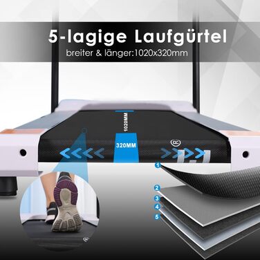 Електричний біговий тренажер ISE для дому з LCD-дисплеєм та регульованими програмами, компактний, міні