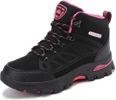 Чорні трекінгові черевики для жінок | Зручні та легкі туристичні черевики | Черевики для хайкінгу, кемпінгу та тренувань | Розмір 39 EU