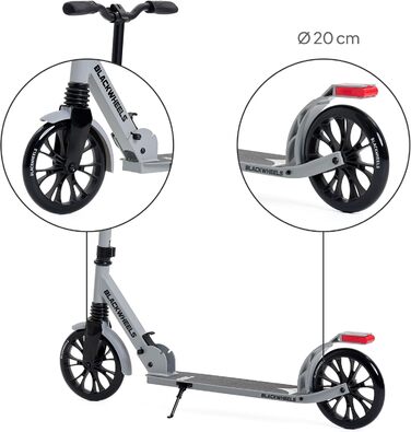 Самокат міський BLACKWHEELS Zoom City-Scooter 200мм, алюмінієвий, складний, з амортизатором, регульований кермо, бежевий