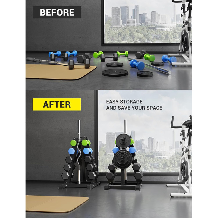 Стойка для гантелей Dripex на 3/5 рівнів, регульована, до 500 кг, сумісна з гантелями, гирями та штангами