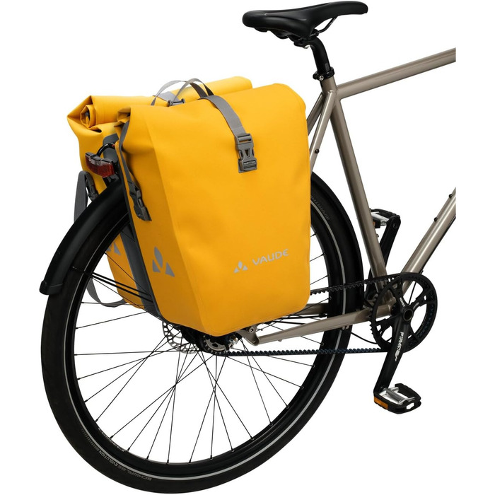 Велосипедні сумки VAUDE Aqua Back Deluxe 2x24л, водонепроникні, жовті, на задній багажник, Німеччина