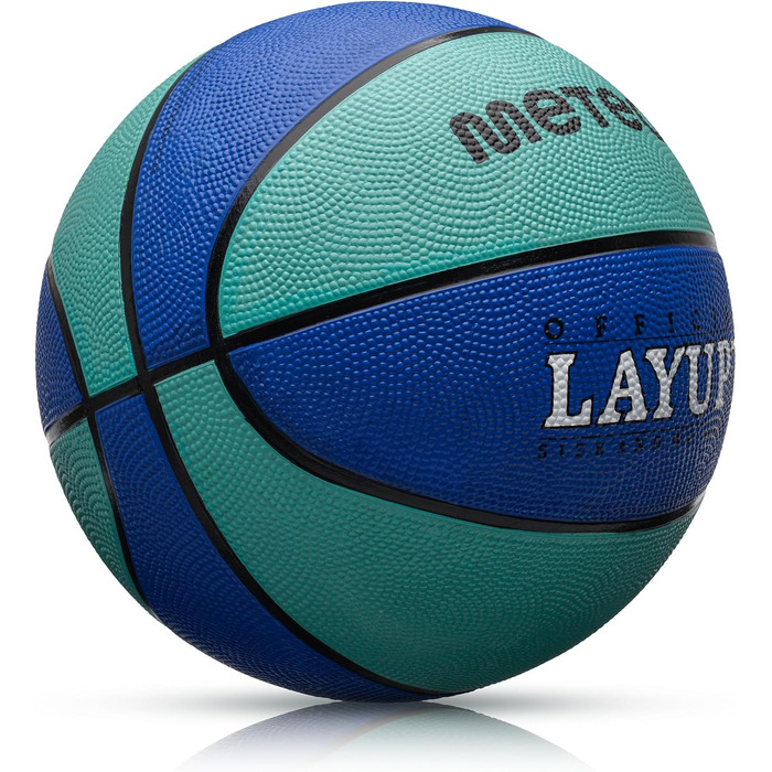 М'яч баскетбольний Meteor Layup Kinder Mini, розмір 7 (блакитний) - для дітей 4-8 років, ідеальний для тренувань