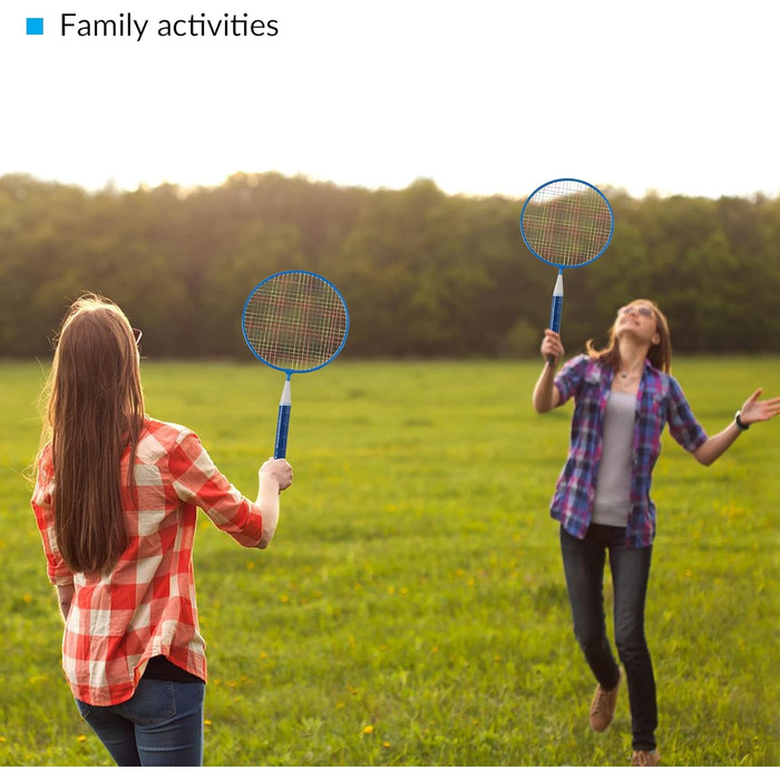 Набір для бадмінтону QKTYB для дітей від 4 до 8 років, легкий алюмінієвий, для початківців, з сумкою, для гри в приміщенні та на вулиці