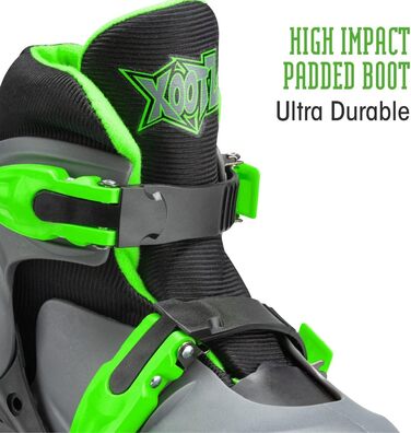 Роликові ковзани Xootz TY6340-M, зелені, розмір 32-36