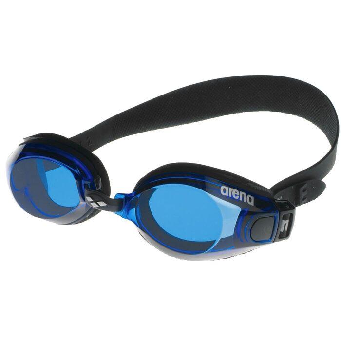Окуляри для плавання Arena Zoom Neoprene чорно-сині, унісекс, з УФ-захистом та регульованим носиком