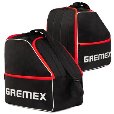 Чохол для лижних черевиків з відділенням для шолома - Водонепроникний рюкзак для лижних черевиків та шолома - Міцний з титановими швами - Зручний для транспортування, подорожей та захисту спорядження (Чорний + Рожевий)