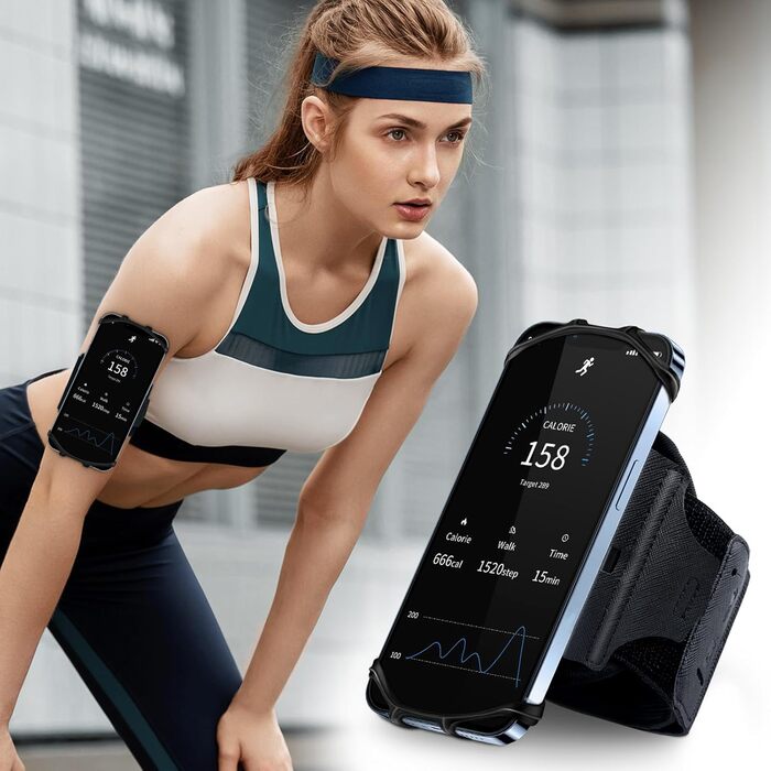 Спортивна сумка на руку HLOMOM для смартфона 4-6,5'', знімний універсальний тримач, 360° обертання, для бігу, тренувань