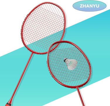 Ракетка для бадмінтону Profi 100% карбон, ультралегка, для тренувань та розваг (червона)