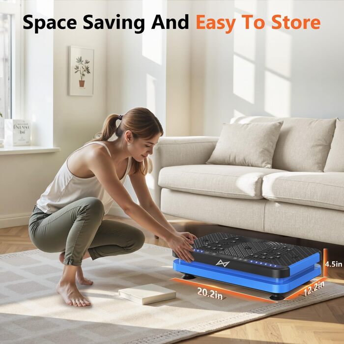 Платформа для вібраційного тренування AXV - платформа для схуднення та лімфодренажу, чорно-синя