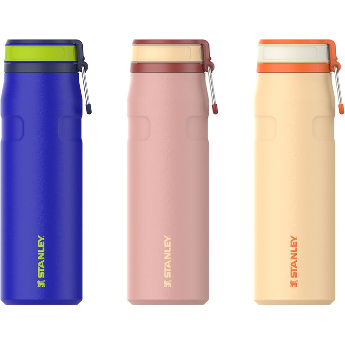 Термопляшка STANLEY 1913 IceFlow Bottle Twist Flip 0.47L, Peach Rose — вакуумна пляшка для напоїв