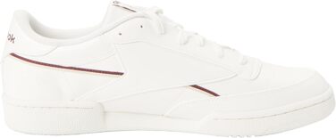 Кросівки Reebok Club C 85 Vegan для чоловіків, веганська шкіра, стильні та зручні, розмір 34 EU, кольори: Chalk, Classic Maroon, F23 Stucco