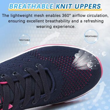 Жіночі кросівки для бігу та фітнесу. Зручні, дихаючі, з амортизацією. Чорно-білі, блакитно-червоні (42 EU)