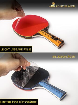 Набір для настільного тенісу ARKAD [Преміум] • Комплект з ракетками, м'ячами та чохлом • Набір для настільного тенісу з міцним хватом (2 шт.)