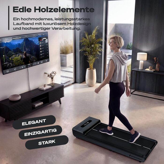 Бігова доріжка Sportstech WalkingPad Pro для дому: складана, до 8 км/год, з лічильником кроків, для офісу, з App, тиха, до 120 кг, сіра