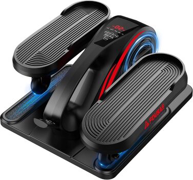 Еліптичний тренажер під стіл для дому, 2 в 1 електричний з 15 швидкостями та 3 автоматичними режимами, тренажер для ніг для літніх людей з пультом дистанційного керування, тихий та портативний (рожевий, 15 швидкостей + 3 автоматичні режими)