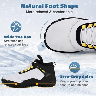 Зимові шкарпетки-взуття Ruyi для жінок та чоловіків: теплі, водонепроникні, для трейлу, зручні зимові черевики з широкою передньою частиною (C001 Gray, 39 EU)