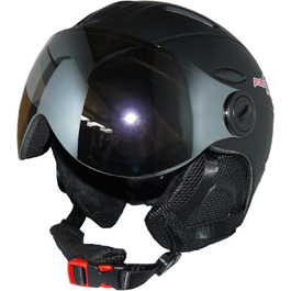 Лижний шолом protectWEAR MS95 чорний матовий з двома відкидними візорами