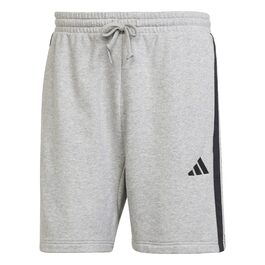 Чоловічі шорти Adidas Essential Three Stripes French Terry, сірі з чорними смугами, розмір XL